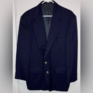 Oscar de la Renta Classic Navy Blazer Jacket
